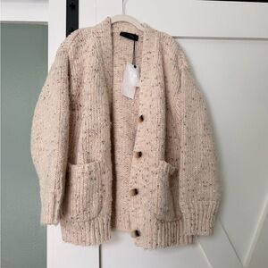 Zara Cozy Cream Knit Cardigan XS-S NWT